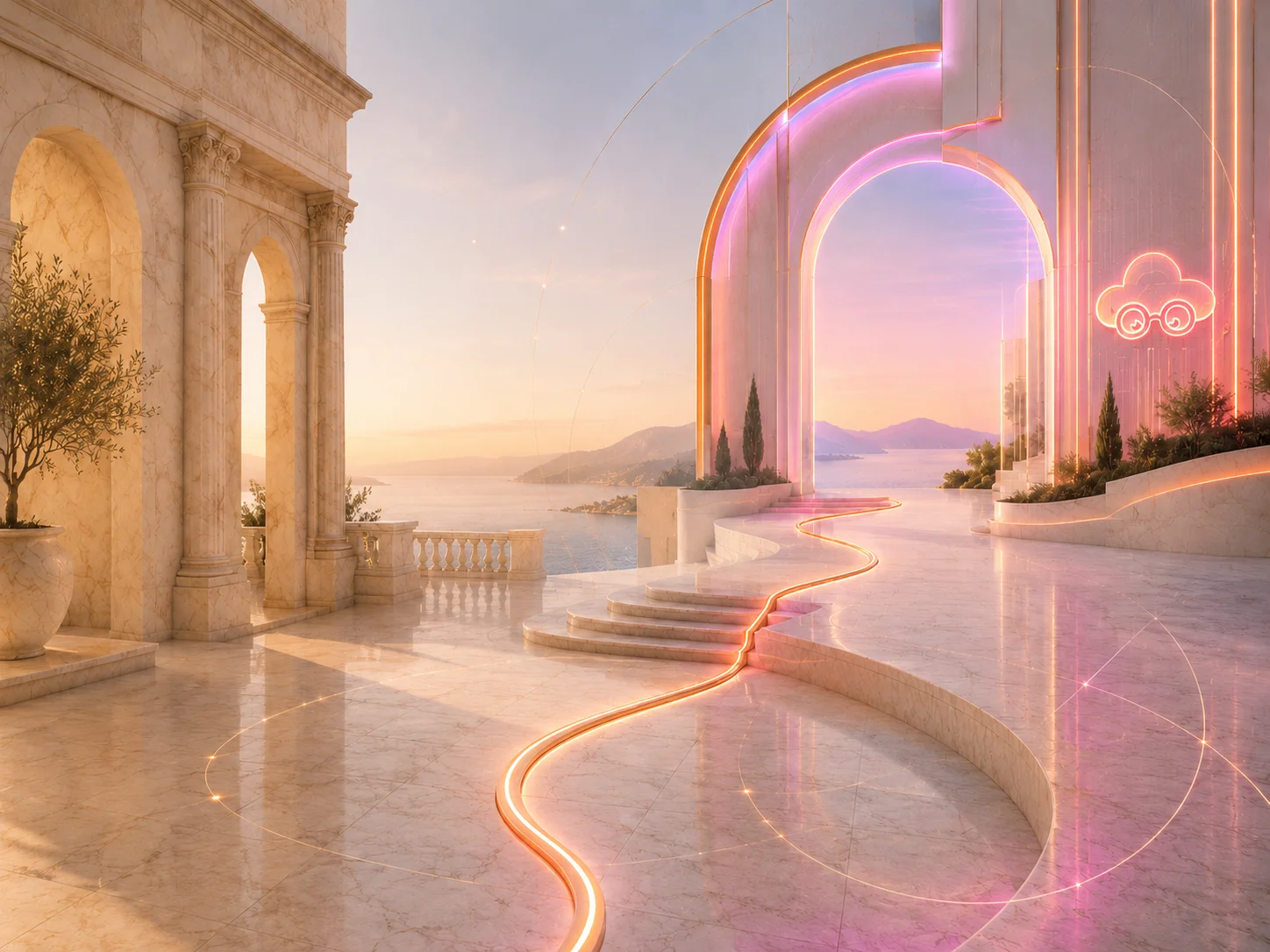 Portal arch architecture for switching to CloudNSite AI automation from legacy stacks.